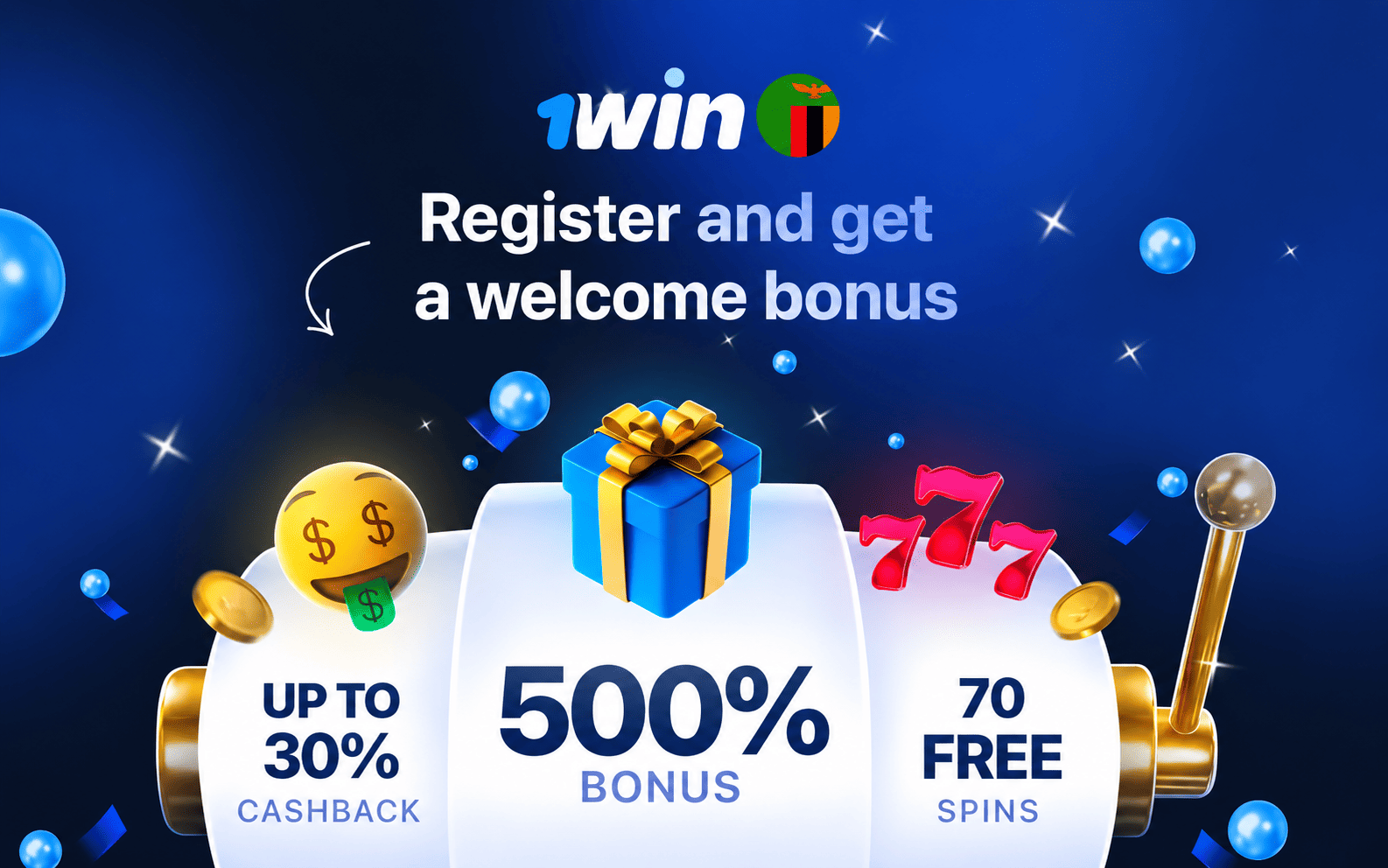 1win Casino Bonus Zambia in Numbers: 500%, x30 and 40% Cashback